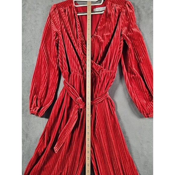 Ali & Jay‎ Anthropologie Samantha Velvet Jumpsuit Rose Red Women's Small - Picture 3 of 9